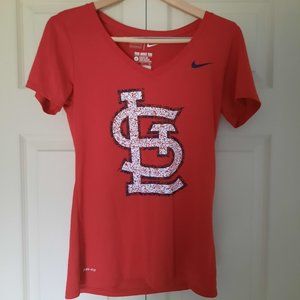 St. Louis Cardinals V-neck Womens T-shirt Dri-Fit